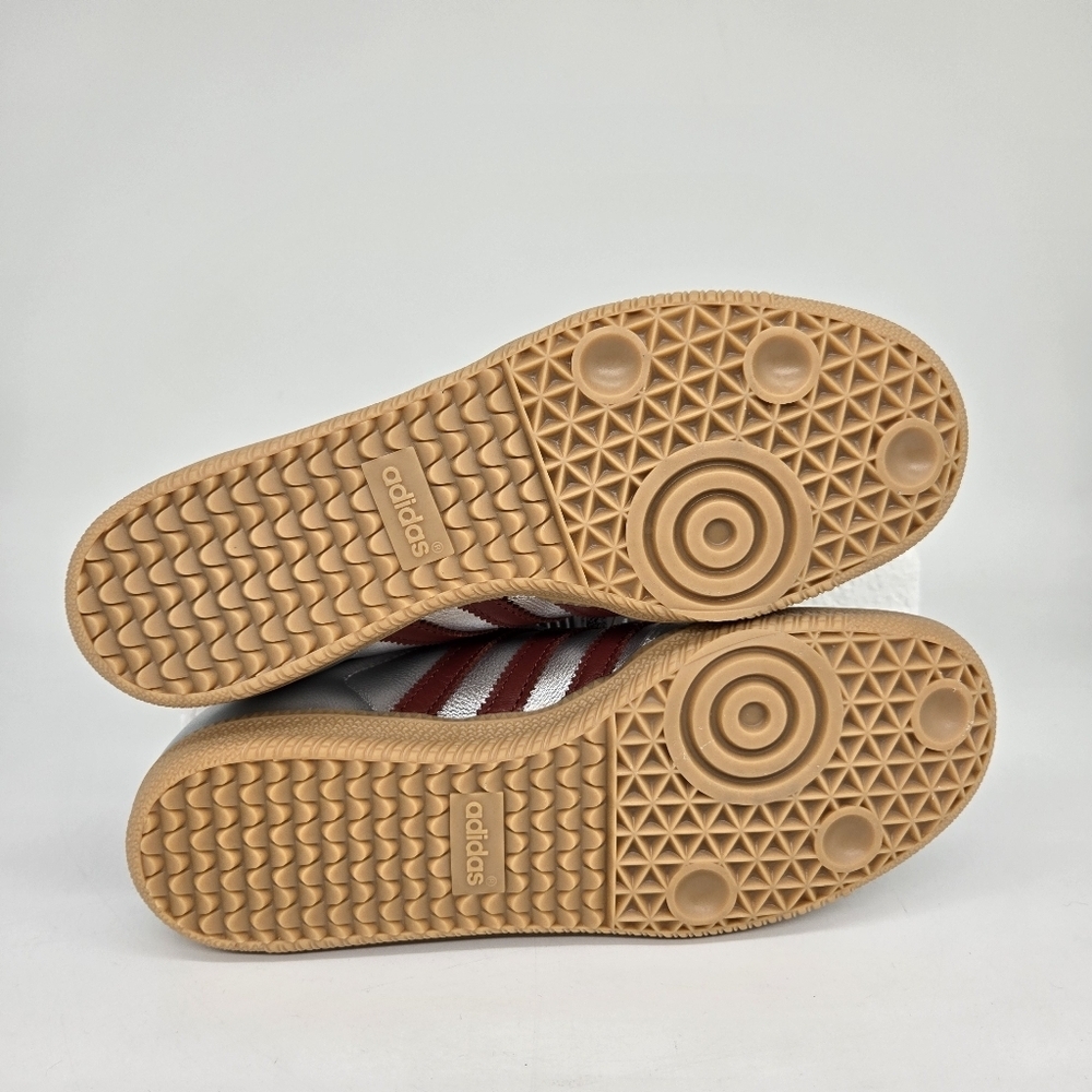 New Adidas Samba LT Women's Silver Metallic Ruby Sneakers Size 7.5 - Picture 7 of 8